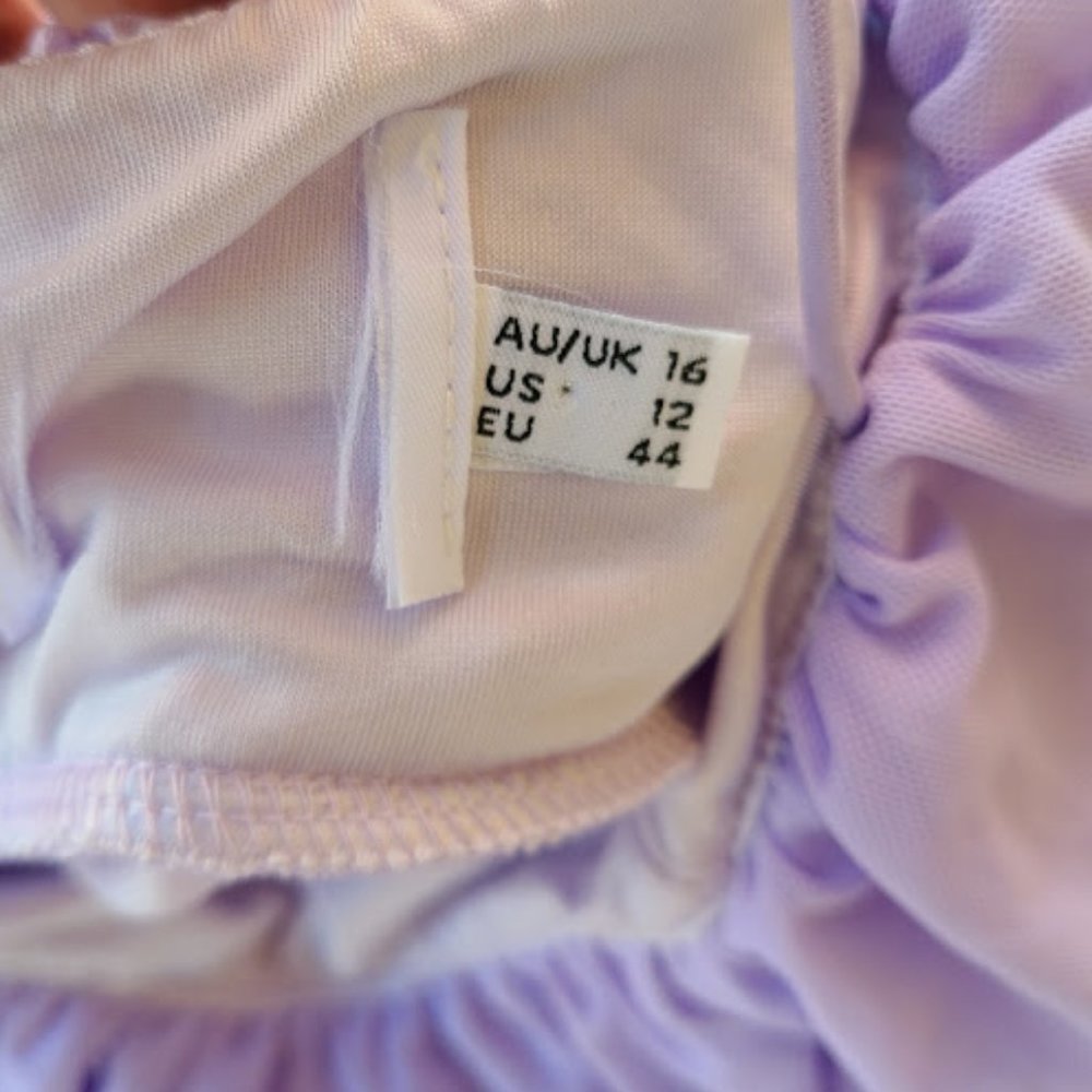 Princess Polly Penney Lavender Mesh Mini Dress 12 - Picture 14 of 14